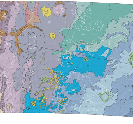 USGS SIM 2953: Geologic Map of Part of the Western Hellas Planitia, Mars