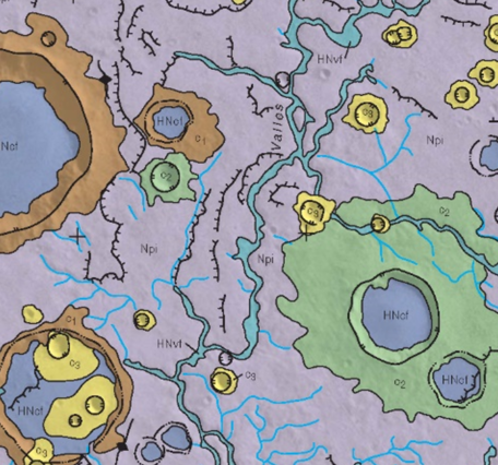 Inset of USGS SIM 2934: Geologic Map of the MTM-20272 and-25272 Quadrangles, Tyrrhena Terra Region of Mars