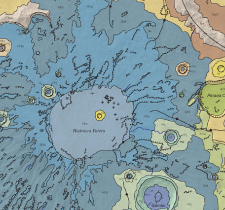 Inset of USGS SIM 2936: Geologic Map of the MTM -30262 and -30267 Quadrangles, Hadriaca Patera Region of Mars