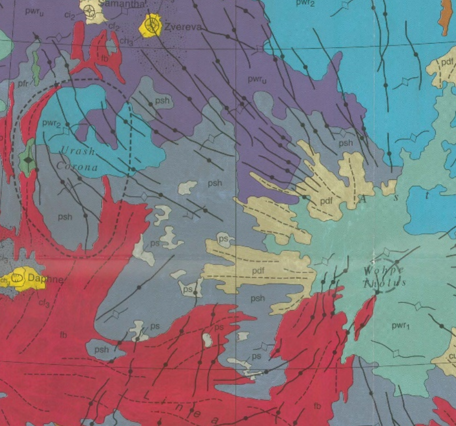 Inset of USGS SIM 3023: Geologic Map of the Beta Regio Quadrangle (V-17), Venus