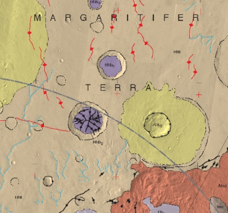 Inset of USGS SIM 3209: Geologic map of MTM -15027, -20027, -25027, and -25032 quadrangles, Margaritifer Terra region of Mars