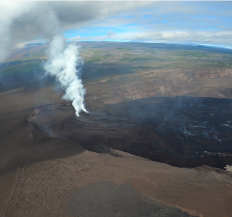 Color photograph of volcanic landscape