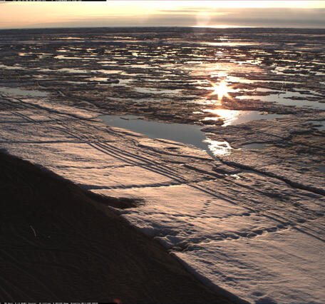 Sea ice at Nuvuk, Alaska on June 22 2024