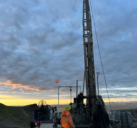 drill rig with USGS personnel