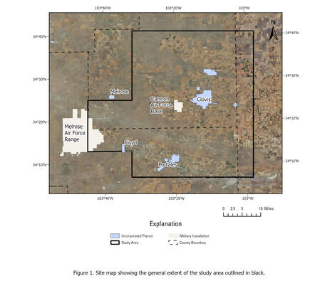 The project study area includes eastern New Mexico and western Texas.