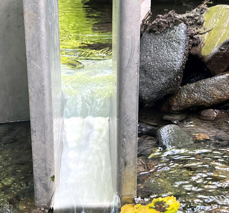 Discharge measurement at the USGS streamgage 01142400 Third Branch White Tributary at Randolph VT