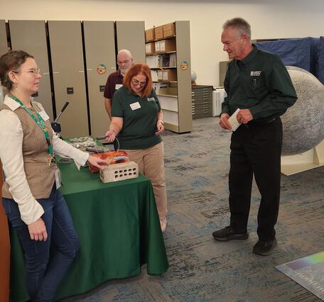 ACE Room at Astrogeology Science Center with outreach materials, displays, and a chance to walk on Mars.
