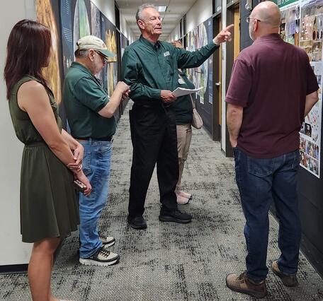 Director Ned Mamula discusses Astrogeology activities during the Tour