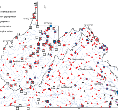 Water-Monitoring-Sites Information in Virginia and West Virginia