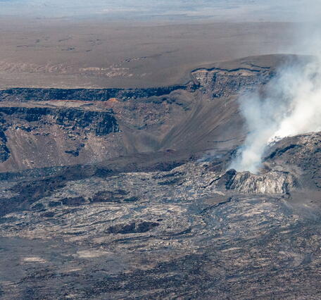 Color photograph of volcanic vent