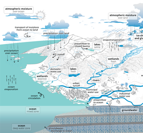 Diagram of the water cycle (partial)