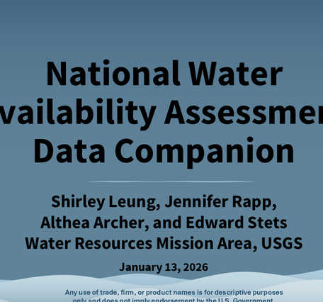 National water availability assessment data companion webinar opening slide