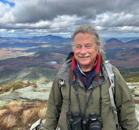 Stephen Jackson on the summit of Wright Peak in the Adirondack Mountains