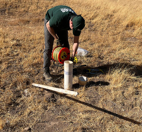 Groundwater well and field technician