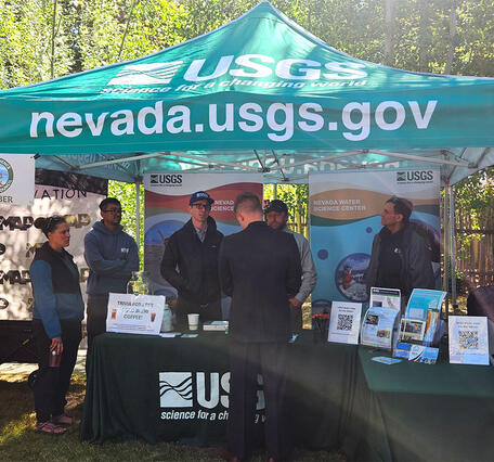 USGS booth at 2025 Tahoe Summit.