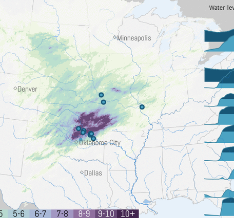 Spring 2019 Midwest flooding data visualization