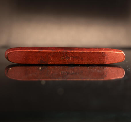 High-resolution image of a copper ingot from the USGS mineral collection.