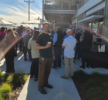 USGS Hydrologic Technician Davis Badger enjoys the festivities. 