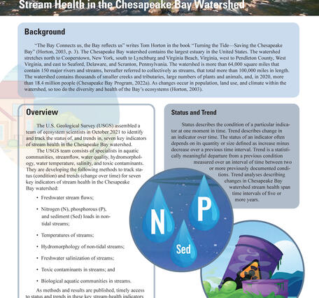 Cover page to fact sheet for Tracking Status and Trends