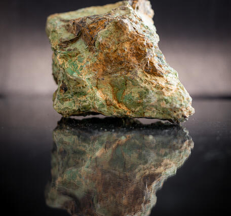 Isolated garnierite specimen from the USGS mineral collection.