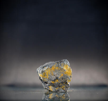 Isolated gold ore specimen from Carlin-type deposit.