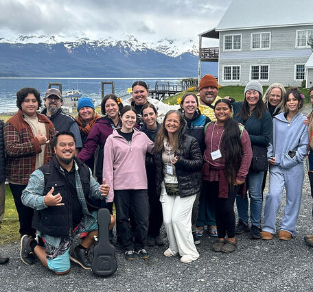 Native Hawaiian and Alaska Native participants and project partners gathered at the Knowledge Exchange in Cordova, Alaska.