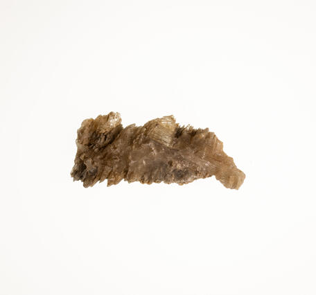 High-definition image of gypsum specimen showing fibrous texture and pale coloration.