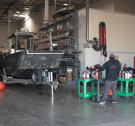 Checking fire extinguishers