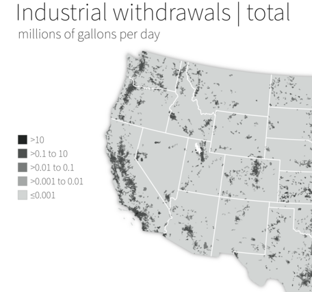 map of industrial water use