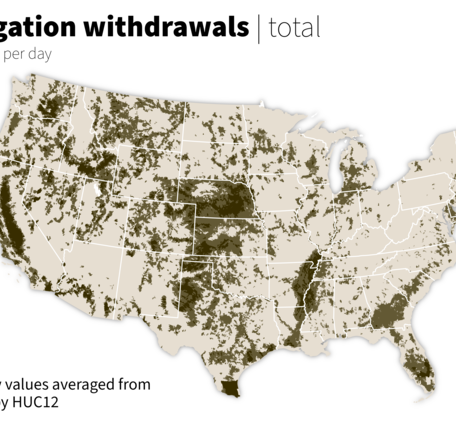 map of irrigation by huc12