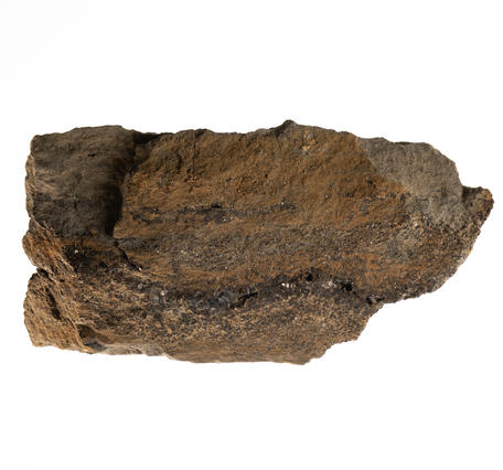 Isolated ore specimen containing lead, zinc, and copper minerals.