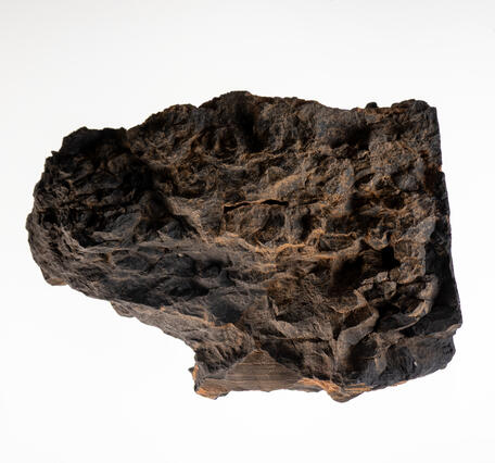 Isolated pyrolusite specimen from the USGS mineral collection.