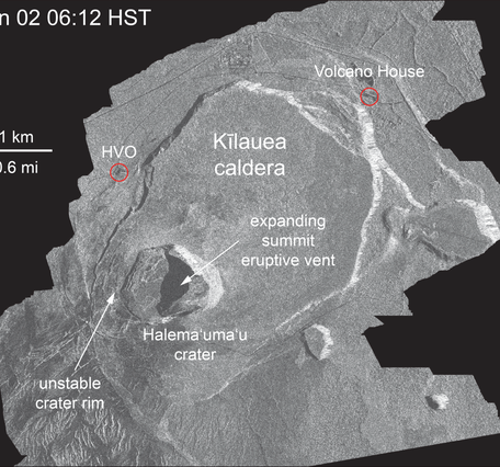 Animated GIF showing change in crater over several days