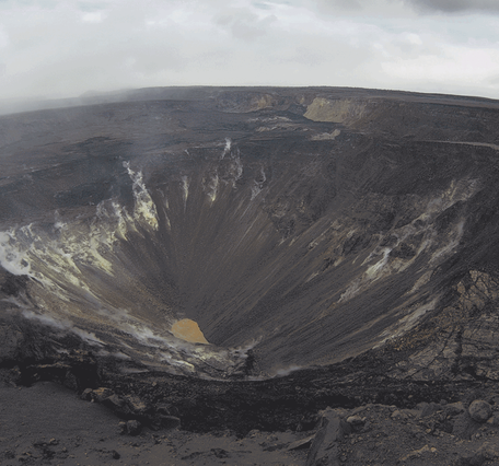 Animated GIF showing rise of crater lake