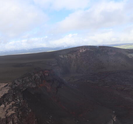 Color photograph of volcanic deposits