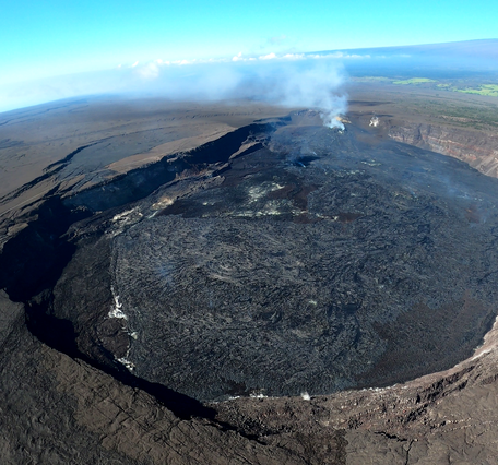 Color photograph of crater