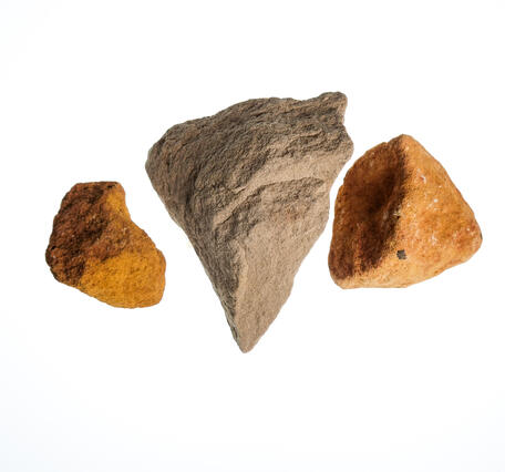 Group of sandstone specimens from the USGS mineral collection.