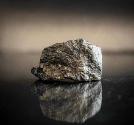 Isolated silver-bismuth ore specimen from the USGS mineral collection.