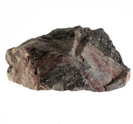 USGS mineral specimen of sphalerite with serpentine.