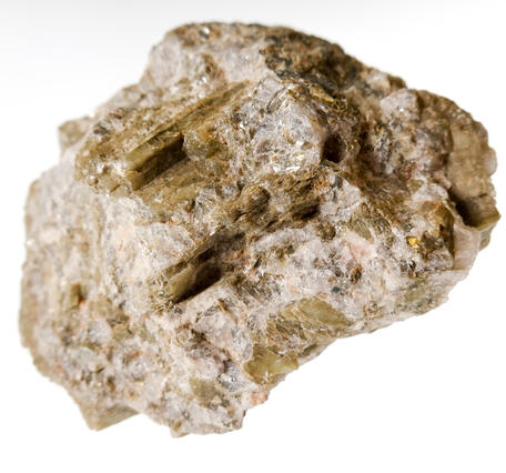 Isolated spodumene specimen from the USGS mineral collection.