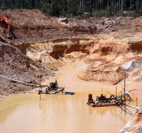 Dredges being sucked. 