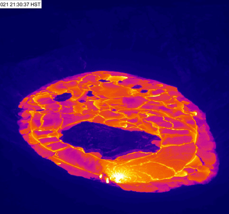 Color animated gif of lava lake rise
