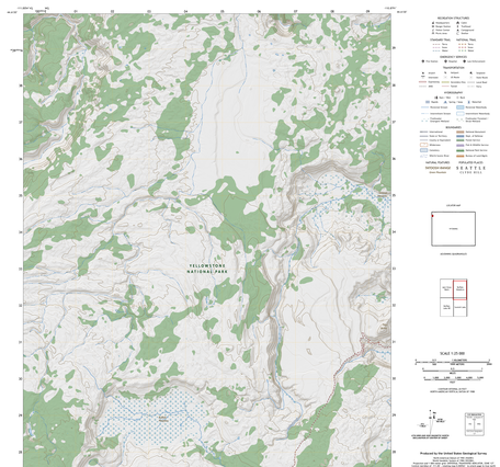 The one millionth map created with topoBuilder, a custom 25K Recreational Topo of Yellowstone National Park in Wyoming
