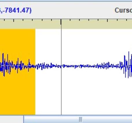 Seismic wave form registering several small earthquakes