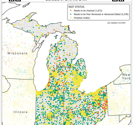 TNMCorps Mapping Challenge: Schools in OH, MI, IN