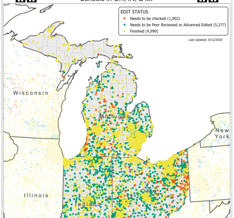 TNMCorps Mapping Challenge: Schools in OH, MI, IN