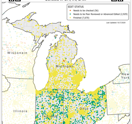 TNMCorps Mapping Challenge: Schools in OH, MI, IN