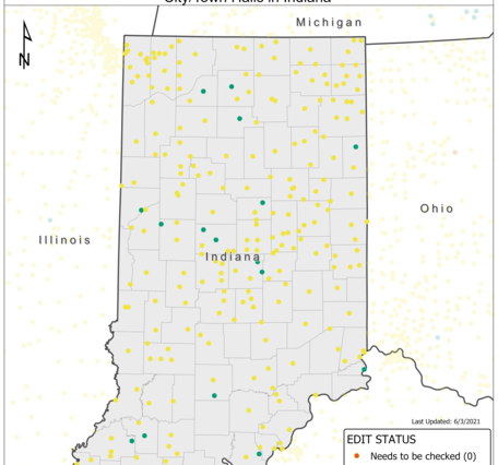 TNMCorps Mapping Challenge: City/Town Halls in IN