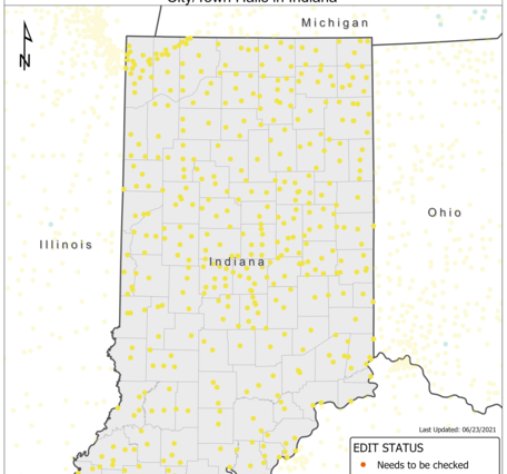 TNMCorps Mapping Challenge: City/Town Halls in IN