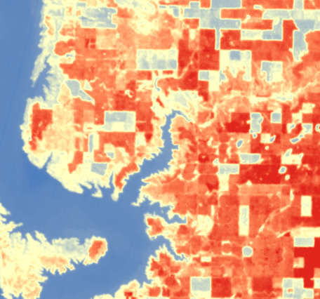 Landsat Surface Temperature Science Product Example
